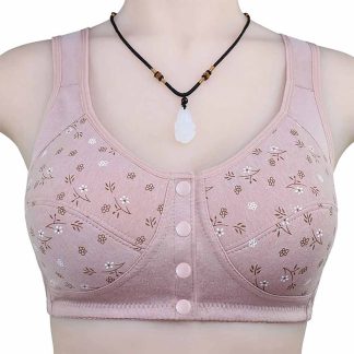 Front Button Bra Full Coverage Wireless Closure Sports Underwear