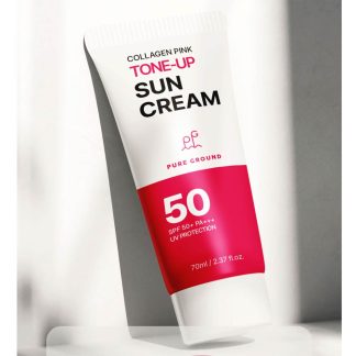 Pure Ground Collagen Pink Tone-Up Sun Cream 50 SPF 50+ PA+++ Un Protection -70ml