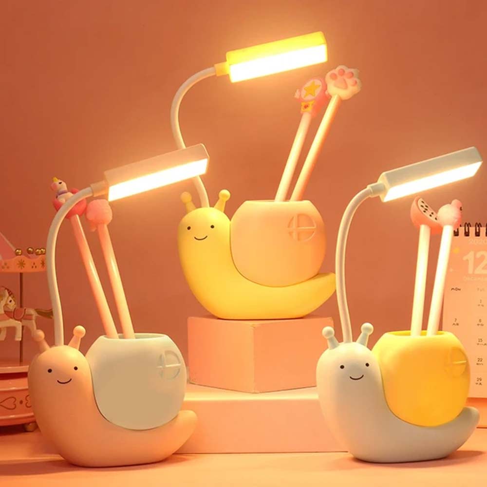 Led Desk Lamp Nordic Cute Snail Shape USB Charging