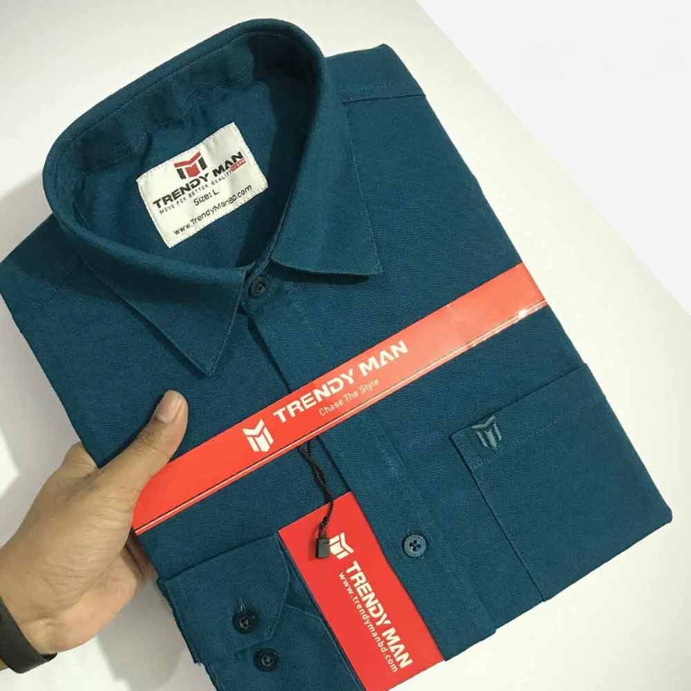 Trendy Man premium quality Deep Teal Blue Shirts