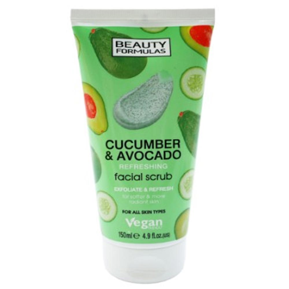 Beauty Formulas Cucumber and Avocado Facial Scrub -150ml