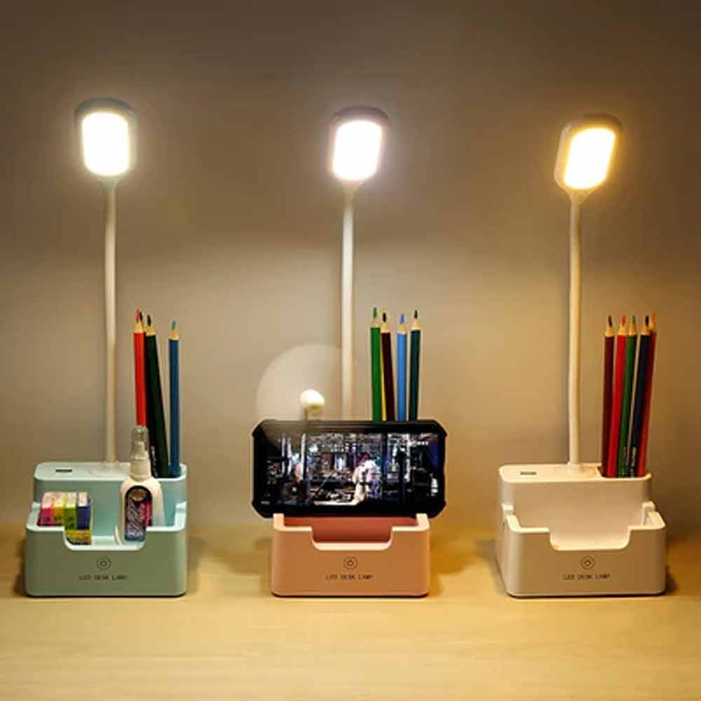 Desk Lamp with Phone Holder