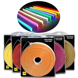 5 Meter 12V Flexible Neon LED Strip Light Without Adapter