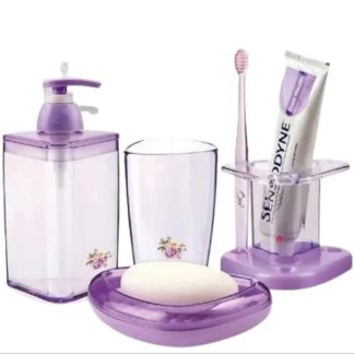 Squire Space Saving Toothbrush holder Soap Dispenser Storage Set