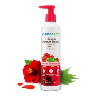 Mamaearth Hibiscus Damage Repair Shampoo With Hibiscus & Curry Leaves for Strong & Nourished Hair - 250ml