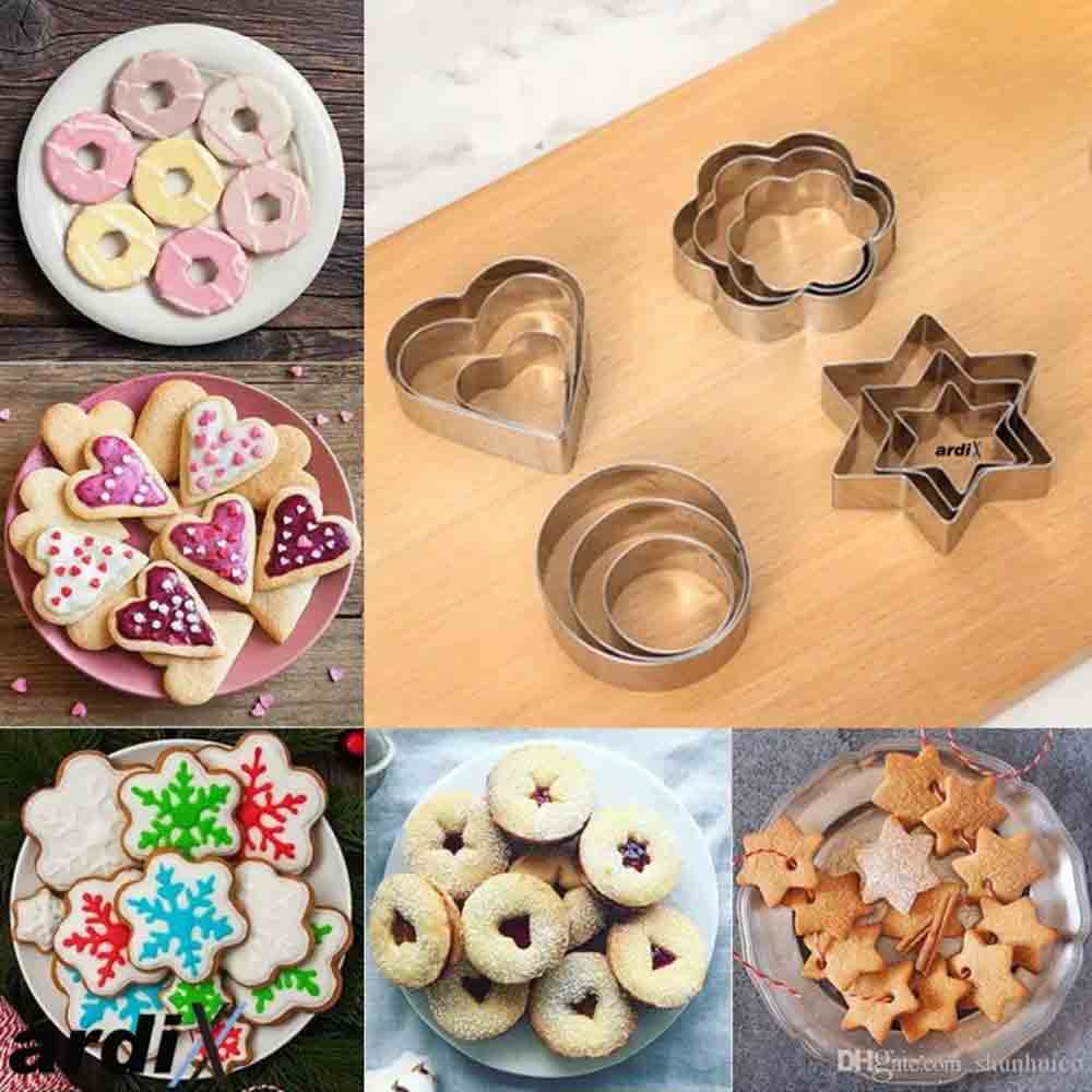 12-Piece Stainless Steel Pastry Cutter Set