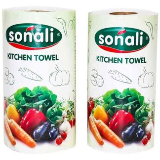 Sonali Kitchen Towel White, Twin Roll
