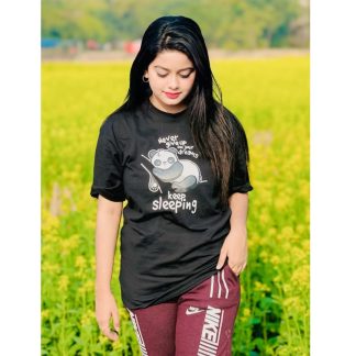 Never give up on your dreams keep sleeping Over Size T-shirt for Women