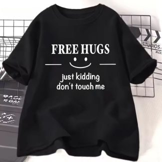 Free Hugs Oversize Drop Shoulder T-Shirt