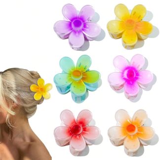 6pcs Large Flower Claw Clips