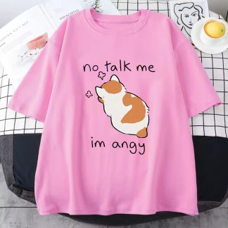 No talk me I'm angry oversize drop shoulder t-shirt