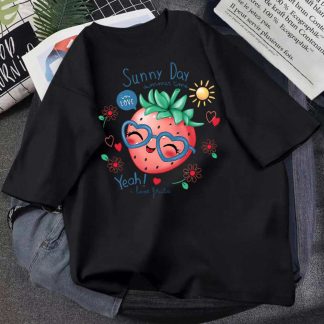 Sunny Day Oversized Drop Shoulder T-Shirt for Women