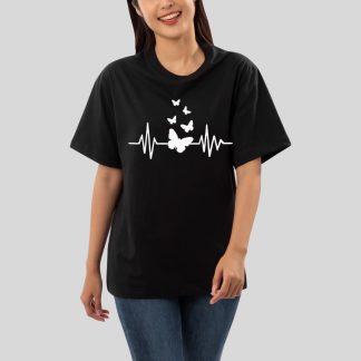 Butterfly Oversize Drop Shoulder T-Shirt for Women