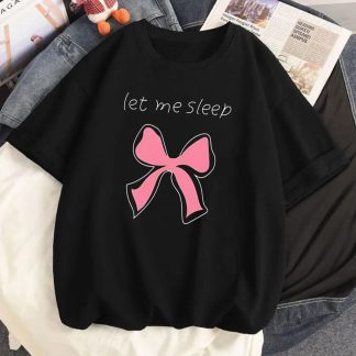 Let Me Sleep Oversized Drop Shoulder T-Shirt for Women