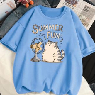 Summer Fun Oversized Drop Shoulder T-Shirt for Women