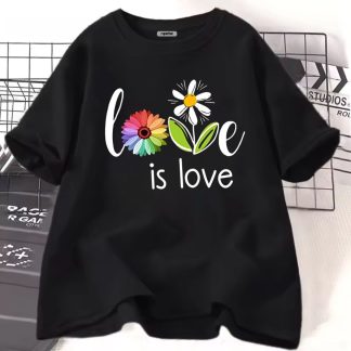 Flower Love Oversize Drop Shoulder T-Shirt
