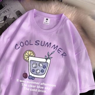 Cool Summer Oversize Drop Shoulder T-Shirt