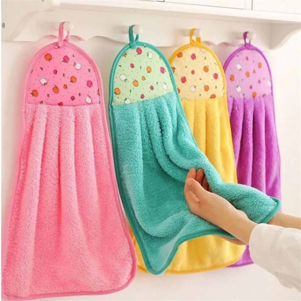 Hanging Hand Towel Smooth Small Size 10x15 Inch - 2 pcs