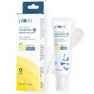 Plum Rice Water & 2% Niacinamide SPF 50 PA+++ Hybrid Sunscreen