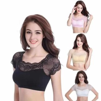 Women Intimates Sexy Tube Tops Underwear Short Sleeve Crop Bra