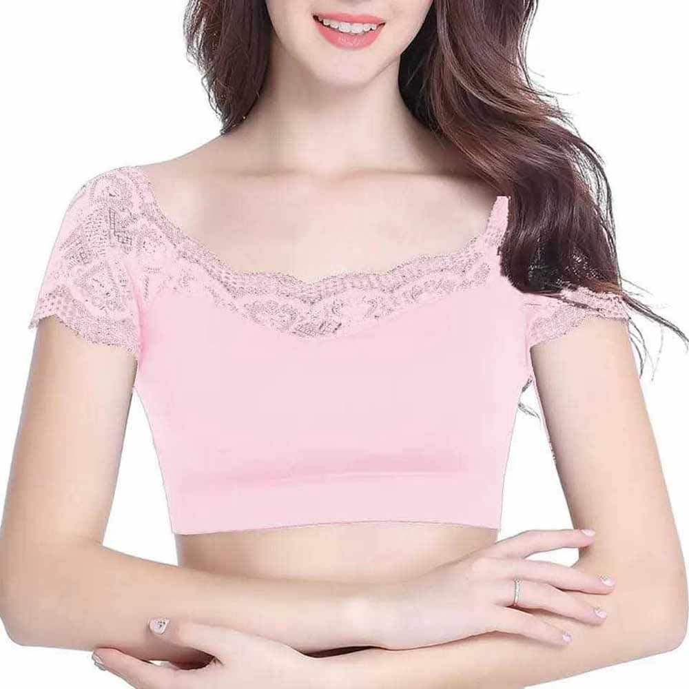 Women Intimates Sexy Tube Tops Underwear Short Sleeve Crop Bra