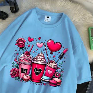 Love Ice Cream Oversize Drop Shoulder T-Shirt