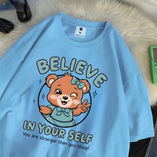 Believe in your self drop shoulder t-shirt