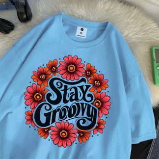 Stay Groovy Oversize Drop Shoulder T-Shirt