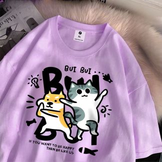 Boi Boi Cat and Dog Dancing Women T-Shirt