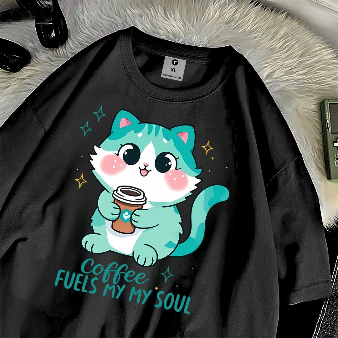 Coffee Fuels My My Soul Oversize T-Shirt