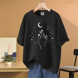 Moon Design Oversize Drop Shoulder T-Shirt