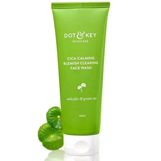 Dot and Key CICA Face Wash for Acne Prone Skin Acid Face Wash with Green Tea - 100 ml