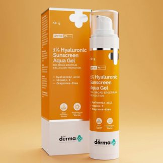 The Derma Co 1% Hyaluronic Sunscreen Aqua Ultra Light Gel with SPF 50 PA++++