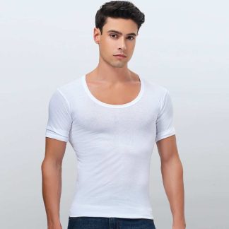 BlueBird Micra Round Neck Sleeve Vest White Pack