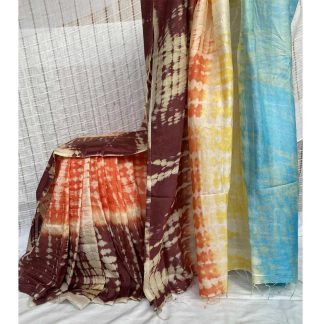 Shibori dye silk saree - 101