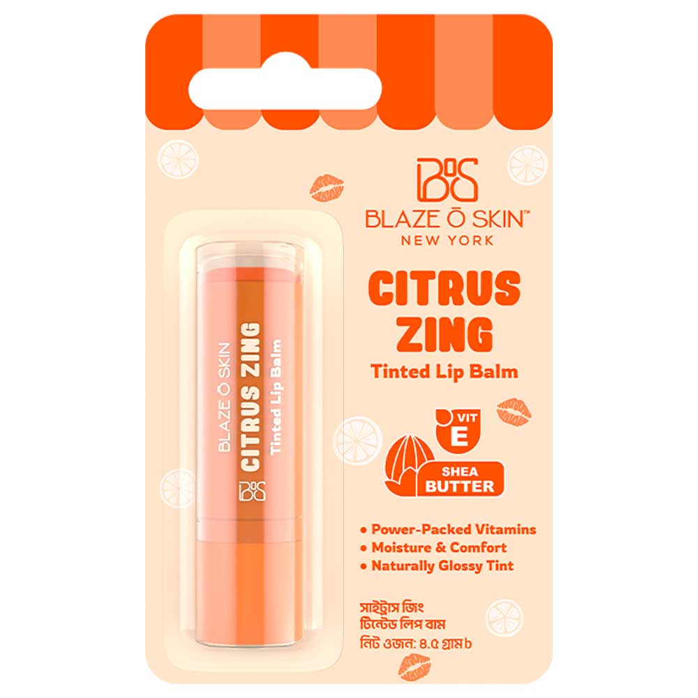 Blaze O Skin Citrus Zing Tinted Lip Balm -4.5gm