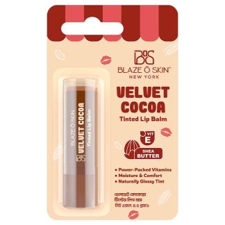 Blaze O Skin Velvet Cocoa Tinted Lip Balm -4.5gm