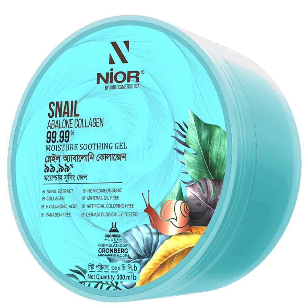 Nior Snail Abalone Collagen 99.99% Moisture Soothing Gel -300ml