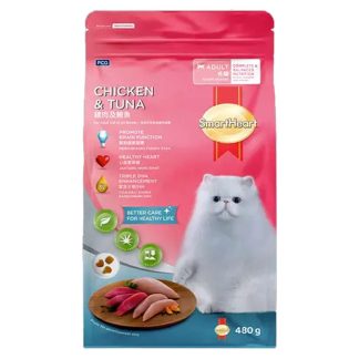 SmartHeart Adult Chicken & Tuna Cat Food -480g