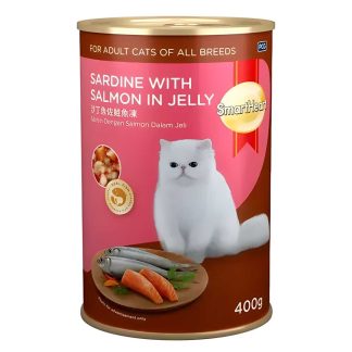 SmartHeart Cat Food Sardine with Salmon in Jelly -400g