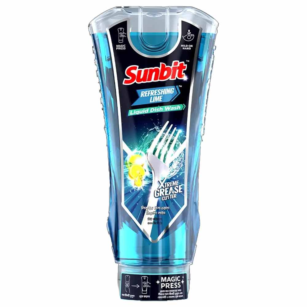 Sunbit Refreshing Lime Magic Press Liquid Dishwash -500ml