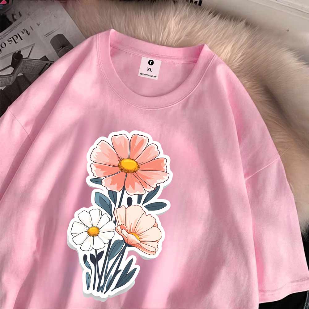 Flower Plant Oversize Drop Shoulder T-Shirt