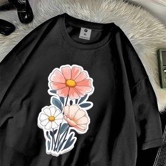 Flower Plant Oversize Drop Shoulder T-Shirt