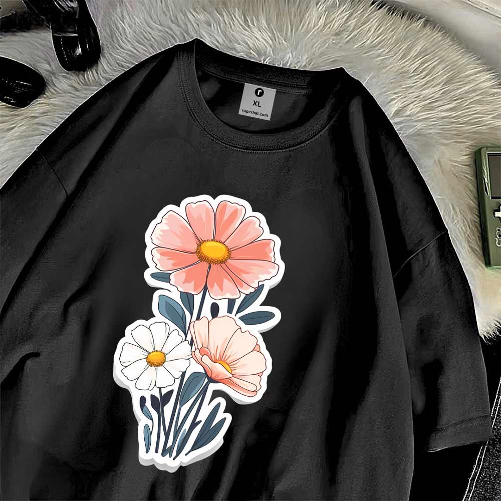Flower Plant Oversize Drop Shoulder T-Shirt