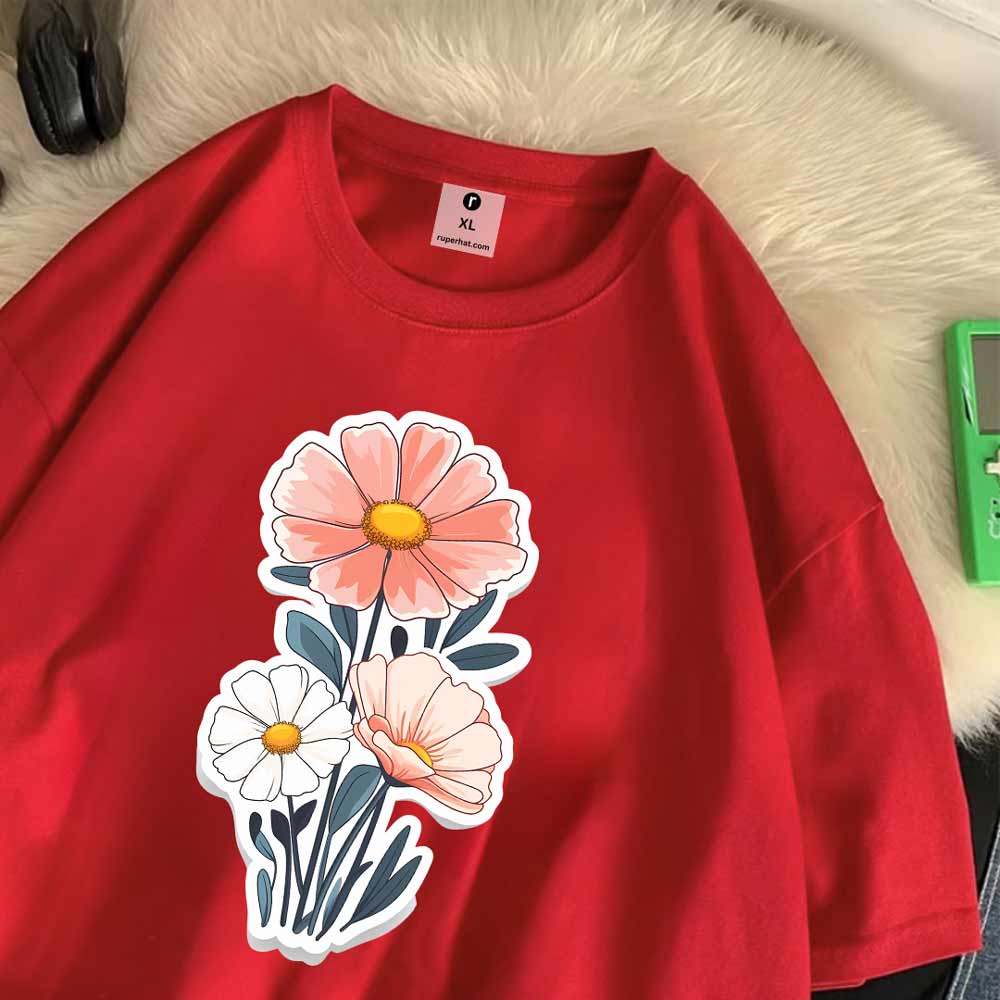 Flower Plant Oversize Drop Shoulder T-Shirt