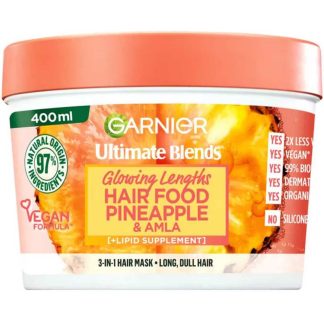 Garnier Ultimate Blends Glowing Lengths Pineapple & Amla Hair Food 3-in-1 Hair Mask Treatment