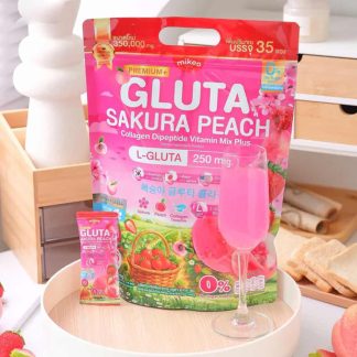 Gluta Sakura Peach Collagen Dipeptide Vitamin Mix Plus