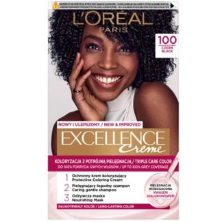 Loreal excellence creme hair colour 100 black