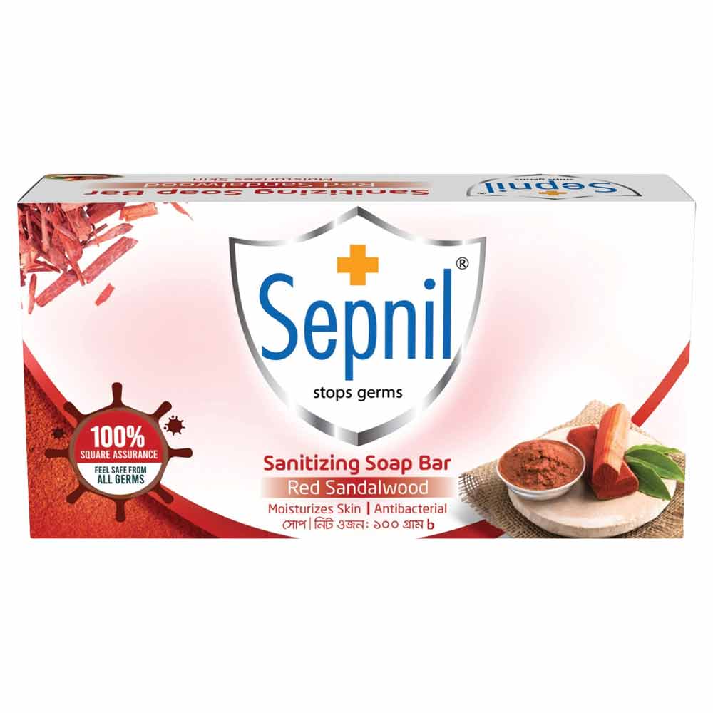 Sepnil Sanitizing Soap Bar (Red Sandalwood) -100g