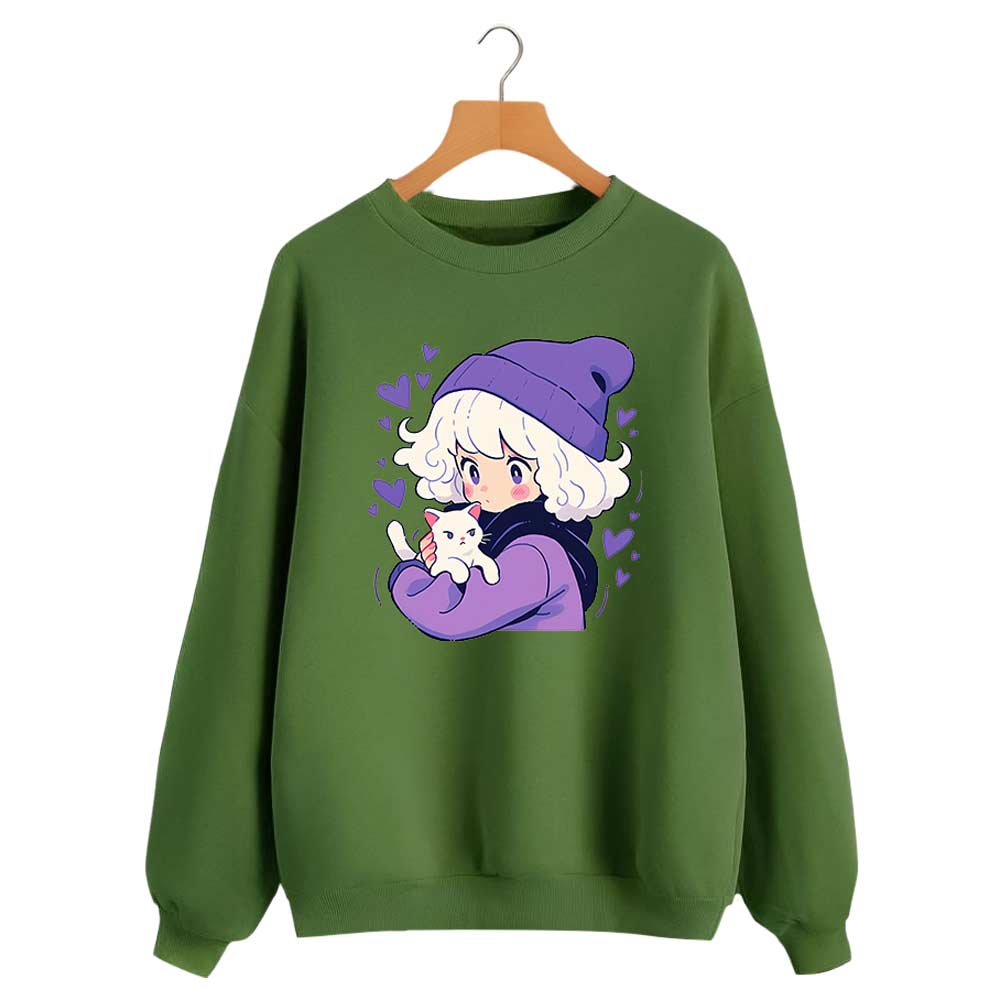 Cat Girl Premium Sweatshirt for Women